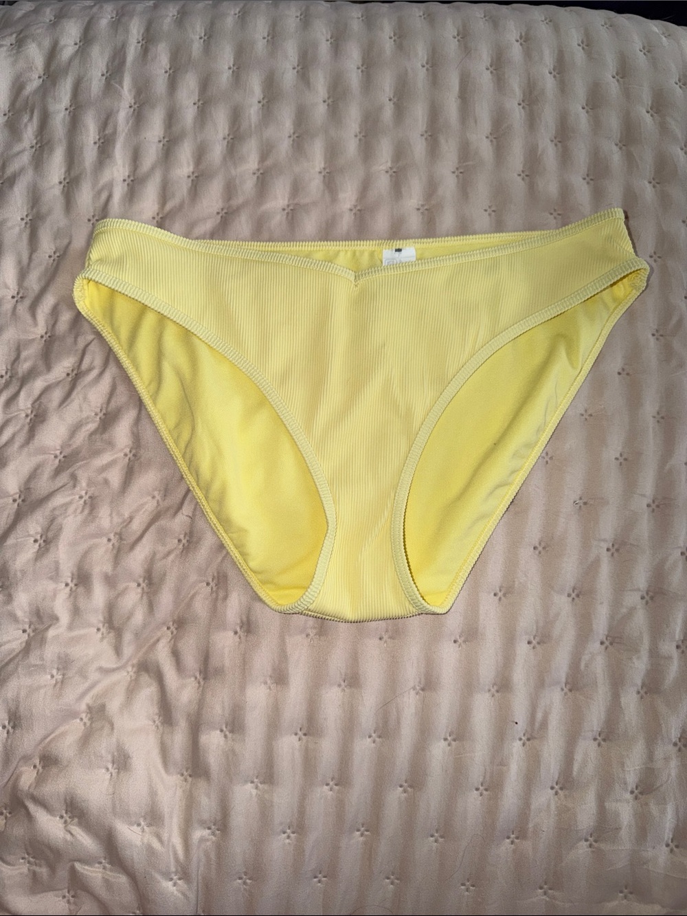 Gilly Hicks Bright Yellow Ribbed Bikini Bottom